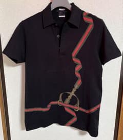 入手困難✨Lサイズ GUCCI グッチ ポロシャツ GG総柄 シェリーライン 美品 グッチ(GUCCI) シェリーライン ブラックポロシャツ 女性にも