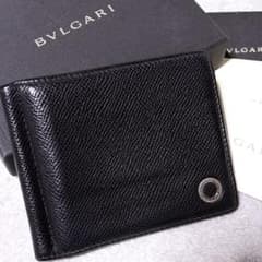 BVLGARI ブルガリマン マネークリップ サークルロゴ 内側青色 ブラック BVLGARI ブルガリマン マネークリップ サークルロゴ 内側青色 ブラック