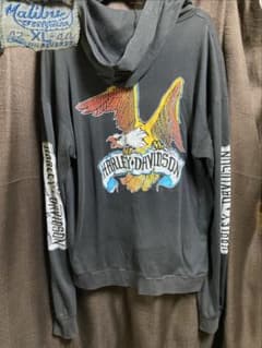 90s Harley-Davidson パーカー Malibu ボディ XL