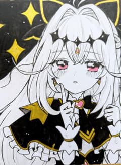 エ*！様 名探偵プリキュア キュアアルカナシャドウ 手描きイラスト