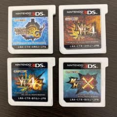 3DS 몬스터 헌터 3G+4+4G+크로스 4개 세트