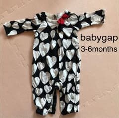 ロンパース baby gap 3-6 60 リボン ハート 女の子のサムネイル