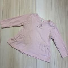 うさぎモチーフ　長袖Tシャツ　80サイズのサムネイル