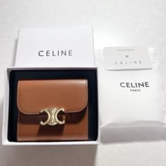 CELINE 三つ折り財布 スモール フラップウォレット トリオンフ
