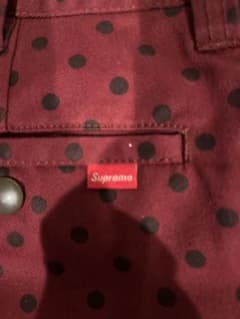 希少Supreme バーガンディ ドット柄 ワークパンツ 30】キムタク - メルカリ