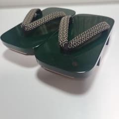 高級下駄 津軽塗 七々子塗 二枚歯 8寸 鼻緒 印伝 菱菊文 男性用 - メルカリ