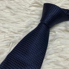 Ermenegildo Zegna ネイビー ネクタイ ソリッド 剣幅8.5cm - メルカリ