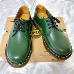 ドクターマーチン 1461 GREEN SMOOTH UK4 グリーン ロー - メルカリ