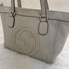 GUCCI ソーホー ハンドバッグ レザー アイボリー インターロッキングG 