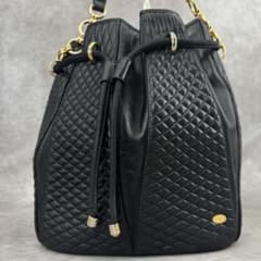 良品✨】バリー キルティング チェーンショルダーバッグ 巾着 レザー 