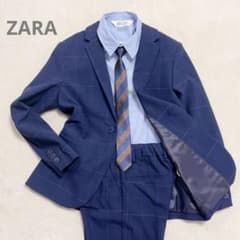 美品 ZARA ザラ スーツセット 男の子 ネイビー チェック 140cm - メルカリ