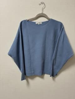 grove ドルマンスリーブ ニット ブルー Lサイズのサムネイル