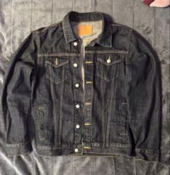00s vintage denim jacket navy y2kのサムネイル