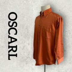 OSCARL 長袖シャツ ボタンダウンシャツ メンズシャツ (М) オレンジ