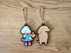 貼りまわれ！こいぬ カプセルラバーマスコット 2点セットのサムネイル