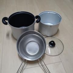 パスタ鍋セット 湯切りバスケット付きのサムネイル