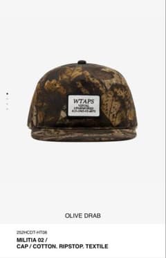 WTAPS MILITIA 02 キャップ オリーブドラブ WTAPS（ダブルタップス） 新品 WTAPS MILITIA 02 キャップ OD オリーブ