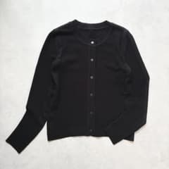 美品 FOXEY フォクシー クリスピー カーディガン ブラック 長袖 38