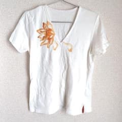 パラスパレス Vネック 半袖 カットソー 花柄 ホワイトのサムネイル
