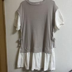 Rose Farm レイヤードトップス ベージュ・ホワイト フリーサイズのサムネイル