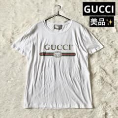 美品✨GUCCI グッチ フロントロゴ 白Tシャツ シェリーライン 半袖