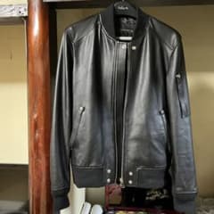 DIESEL - レザージャケット ブラック ラム 羊革のサムネイル