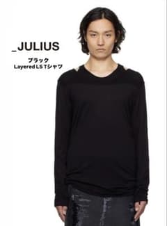 美品】JULIUS ブラック Layered LS Tシャツ - メルカリ