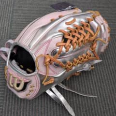 Wilson 軟式グローブ 田中賢介オールスターモデル　ピンク シルバー 貴重 Wilson 田中賢介オールスターモデル 軟式グラブ ピンク シルバー