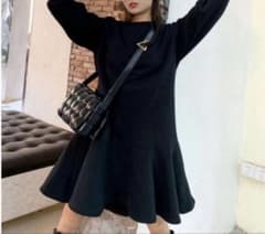 バースデーバッシュ ロマンティックスウェットワンピース　ブラック　黒