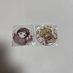 소드 아트 온라인 75mm 캔 배지 나오바 아르고 2종