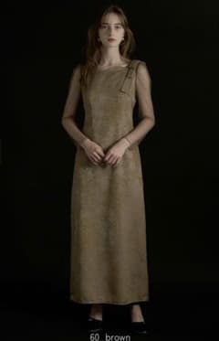【LE’RURE】 Shoulder ribbon jacquard dressのサムネイル
