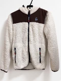 【週末SALE】CHUMS エルモフリース パーカー アイボリー×ブラウン Mのサムネイル