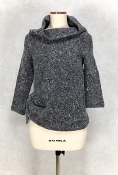 Y's ワイズ カラーネップ変形ニット セーター グレー - メルカリ