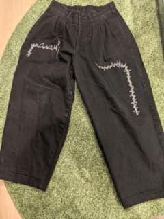 yohji yamamoto ブラックデニム　刺繍のサムネイル