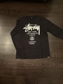 Stussy ワールドツアー 長袖Tシャツ ブラック Mのサムネイル