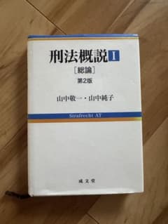 刑法概説I 総論 第2版 山中敬一 山中純子のサムネイル