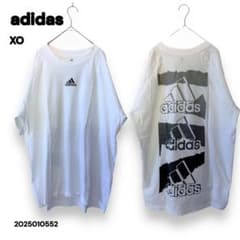 横*夫様 adidas バックプリントＴシャツ XO 2XL ホワイトのサムネイル