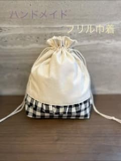 入園入学にも！フリル巾着ポーチのサムネイル