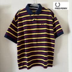 FRED PERRY ストライプ ポロシャツ Mのサムネイル