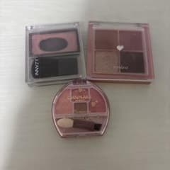 Canmake Plan Puku Coordinate Eyes 04, Cezanne Cheek, Rom&nd Eyeshadow