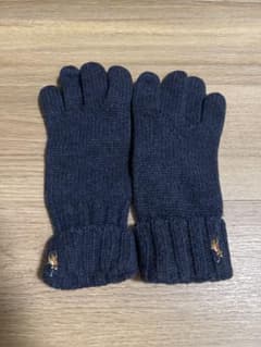 POLO RALPH LAUREN ニット手袋 ネイビー 刺繍入り - メルカリ