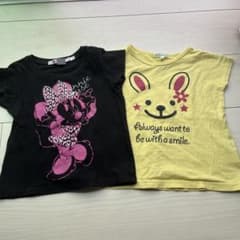 ミニーマウスとウサギデザインTシャツ2枚セットのサムネイル