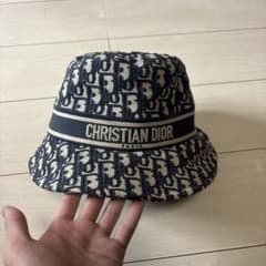 CHRISTIAN DIOR バケットハット ネイビー/ベージュのサムネイル