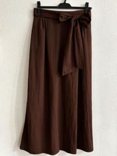 【GU】ウエストリボンロングスカート