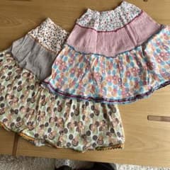 ＫＰ　スカート フリル付き多色フレアスカート 100cm~ 夏休みにぴったりのサムネイル