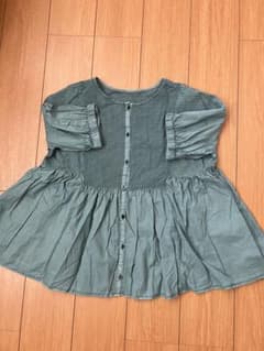 SM2 モスグリーン　フレアシルエット 半袖トップス