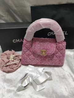 CHANEL ピンク ツイード ショルダーバッグ ノベルティ - メルカリ