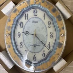 CITIZEN 電波掛時計 花柄デザイン　4MY677-0 ジャンク品 - 2