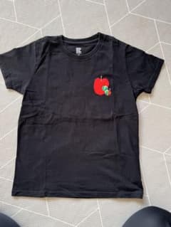 はらぺこあおむし刺繍 黒 半袖Tシャツのサムネイル