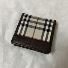 極美品✨バーバリー ノバチェック ケース サフィアーノ ボルドー 極美品✨バーバリー コインケース ノバチェック サフィアーノレザー